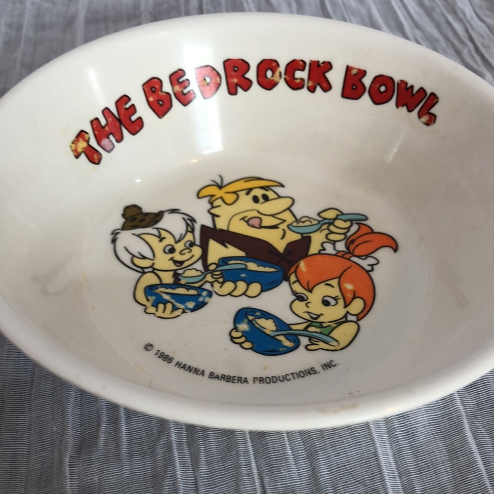 Vintage Flintstones Pebbles plastic cup & bowl & Barney & Dino water squirters - Picture 8 of 16